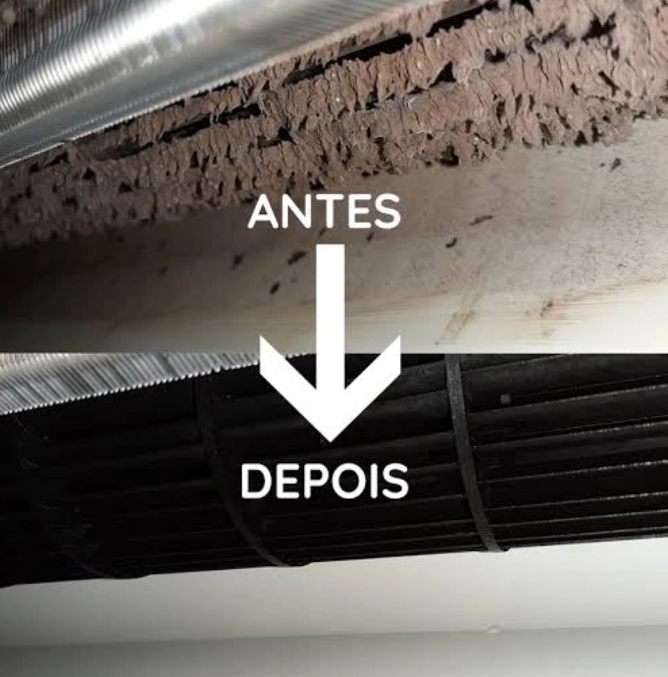 Resultado real da higienização — antes e depois